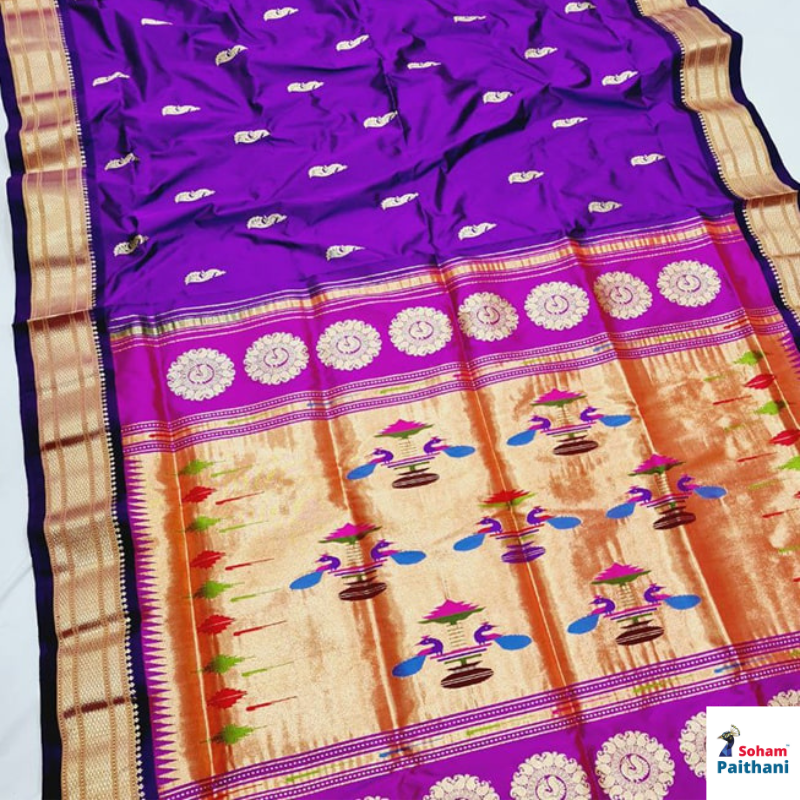 Maharani Paithani Saree | Powerloom Semi Silk | ₹4250/- Swipe to see all  colors WhatsApp- +919561369638 | Instagram